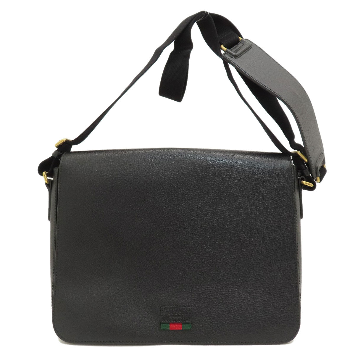 GUCCI Shoulder Bag 450973 leather black Long Shoulder Sherry Line unisex(Unisex) Used