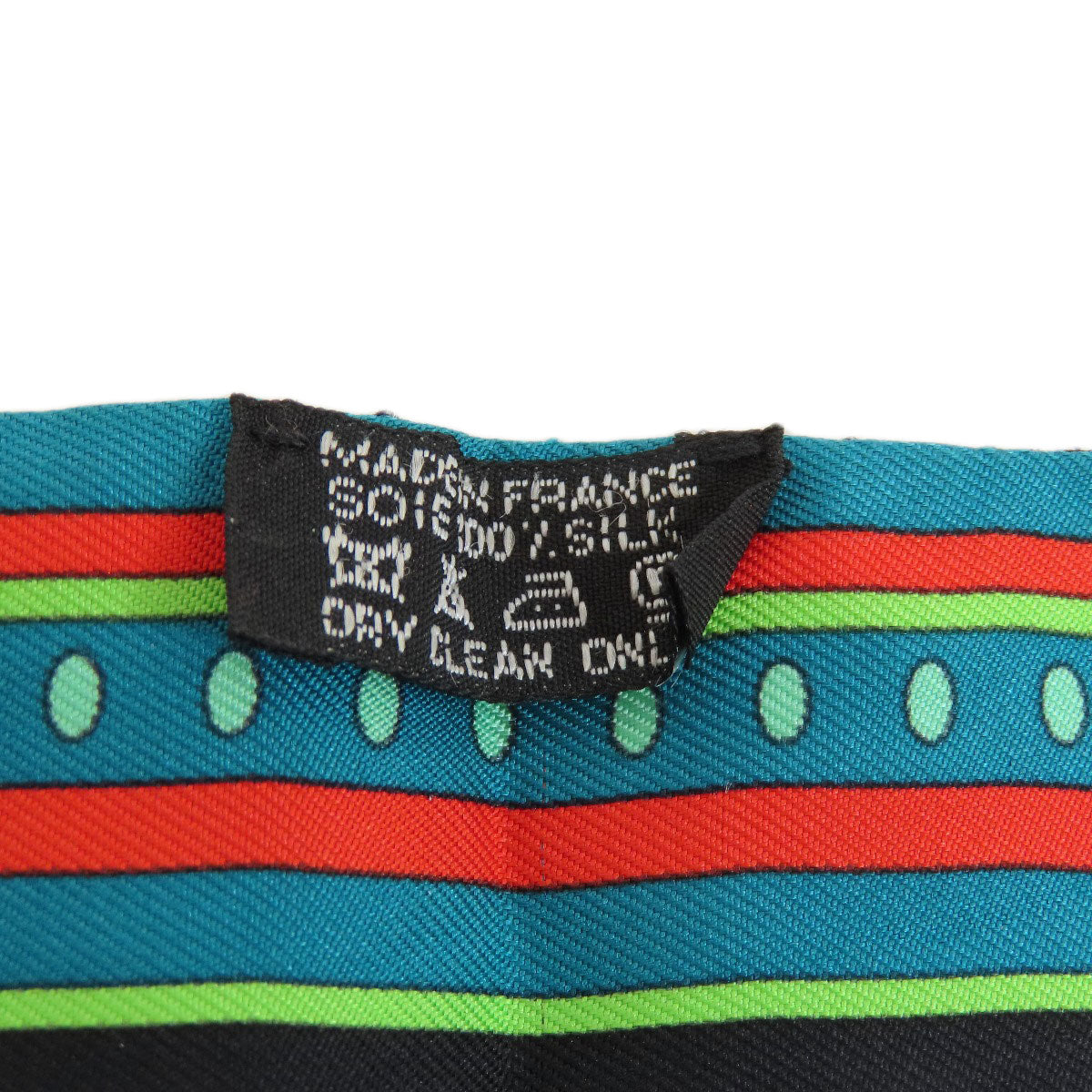 HERMES scarf silk green Twilly Women Used