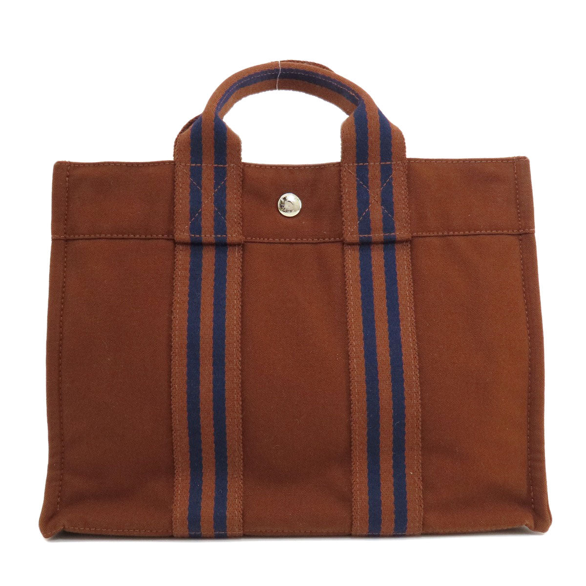 HERMES Handbag canvas Brown Sack Fool Toe PM Women Used
