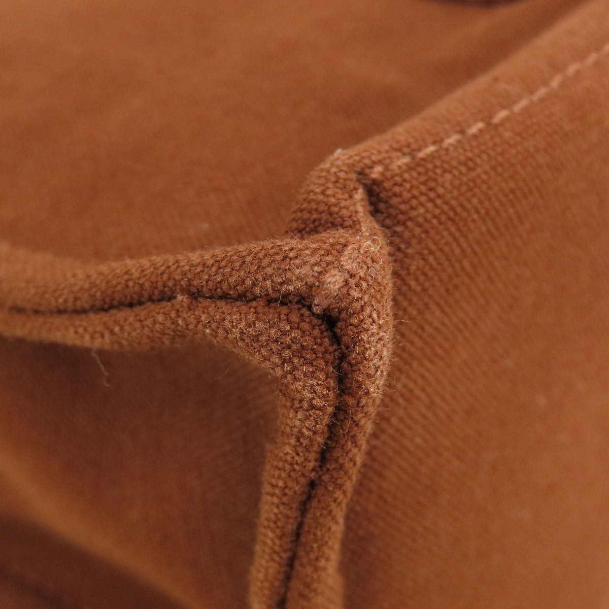 HERMES Handbag canvas Brown Sack Fool Toe PM Women Used