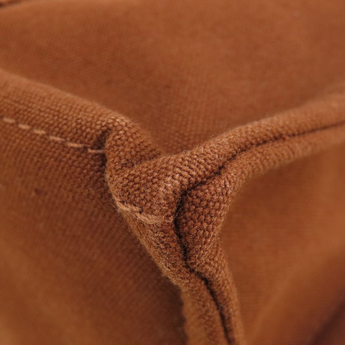 HERMES Handbag canvas Brown Sack Fool Toe PM Women Used