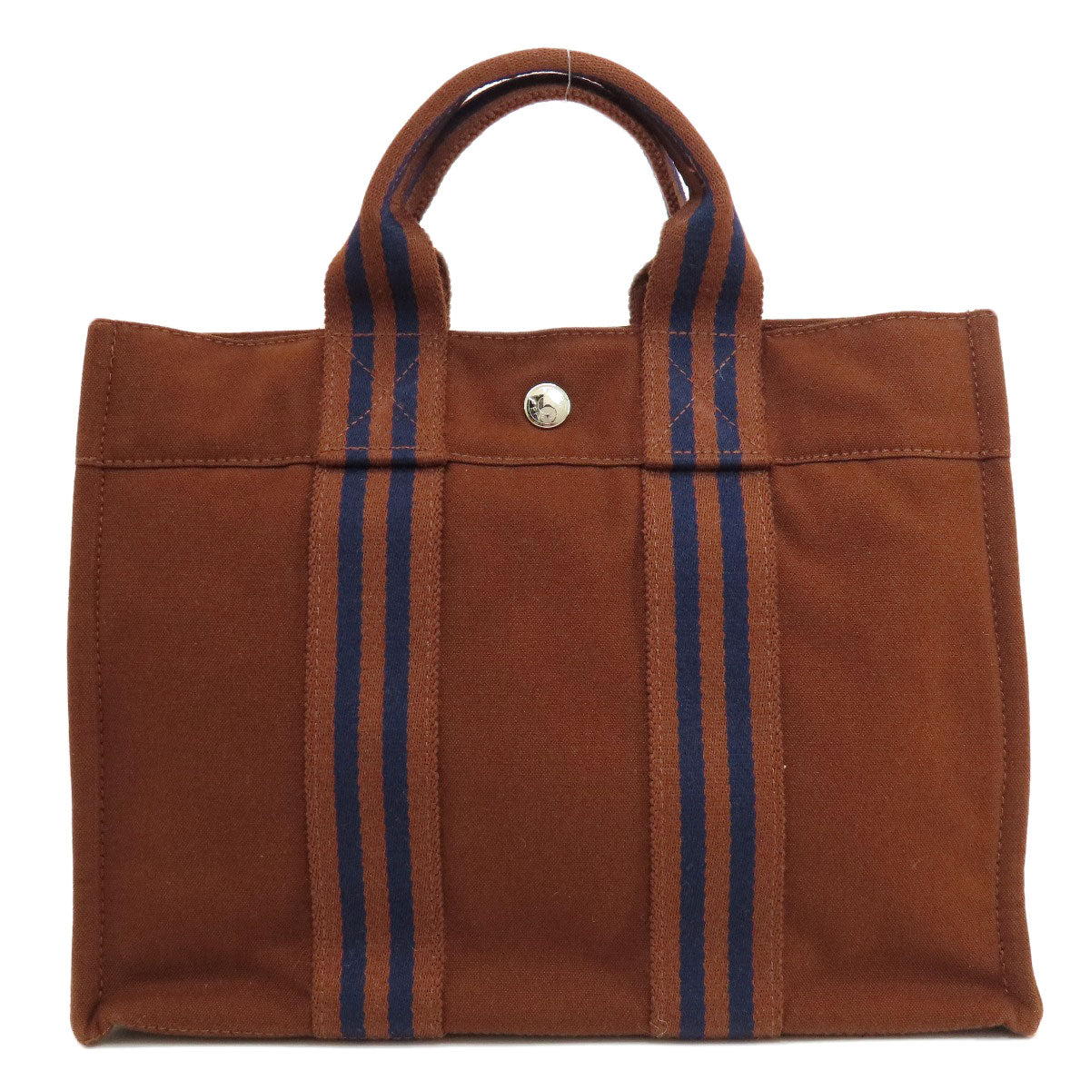 HERMES Handbag canvas Brown Sack Fool Toe PM Women Used
