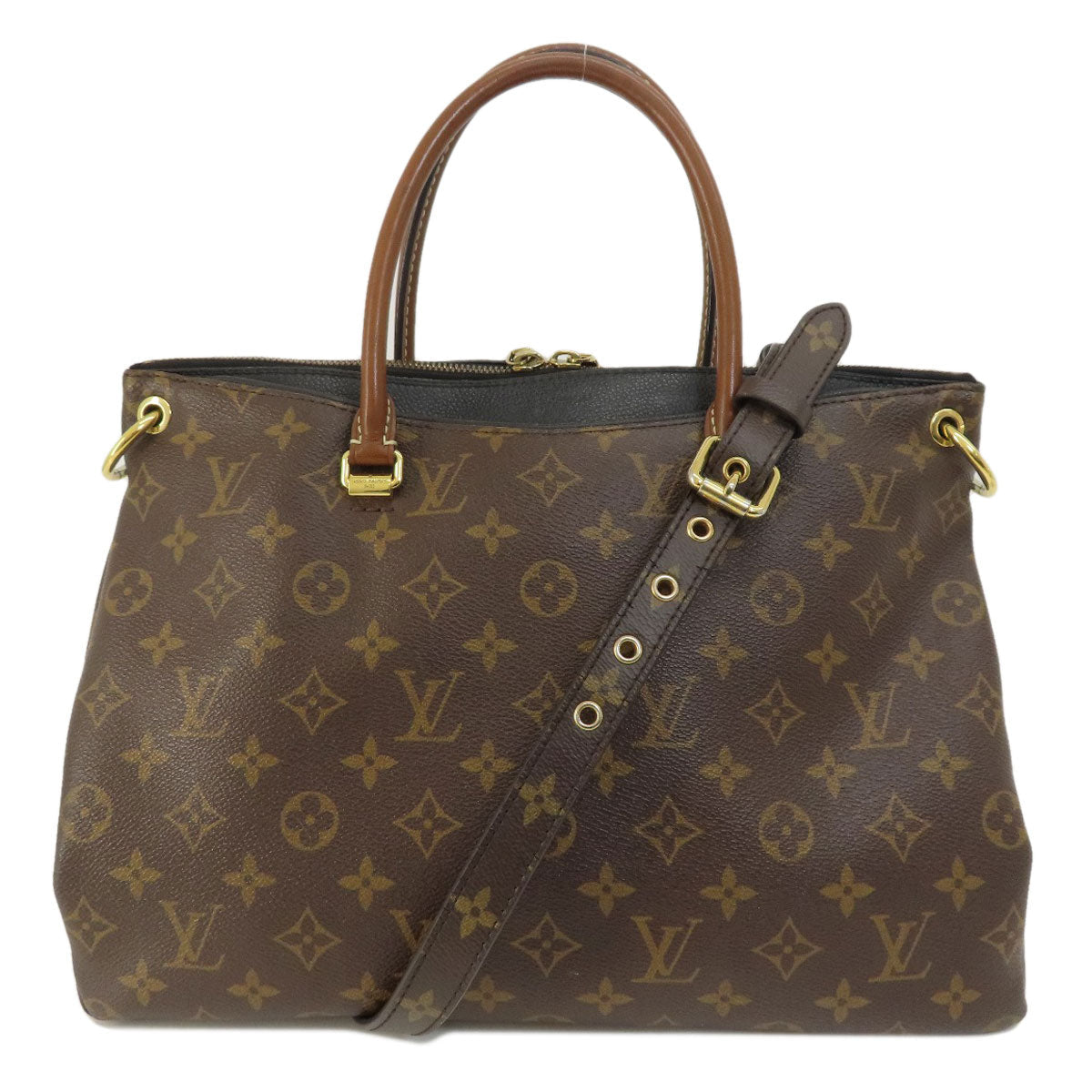 LOUIS VUITTON Handbag M41064 Monogram canvas Brown Pallas MM Monogram Women Used