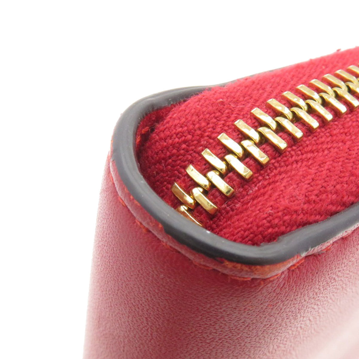 GUCCI Long Wallet Purse 453158 Calfskin Red Bamboo