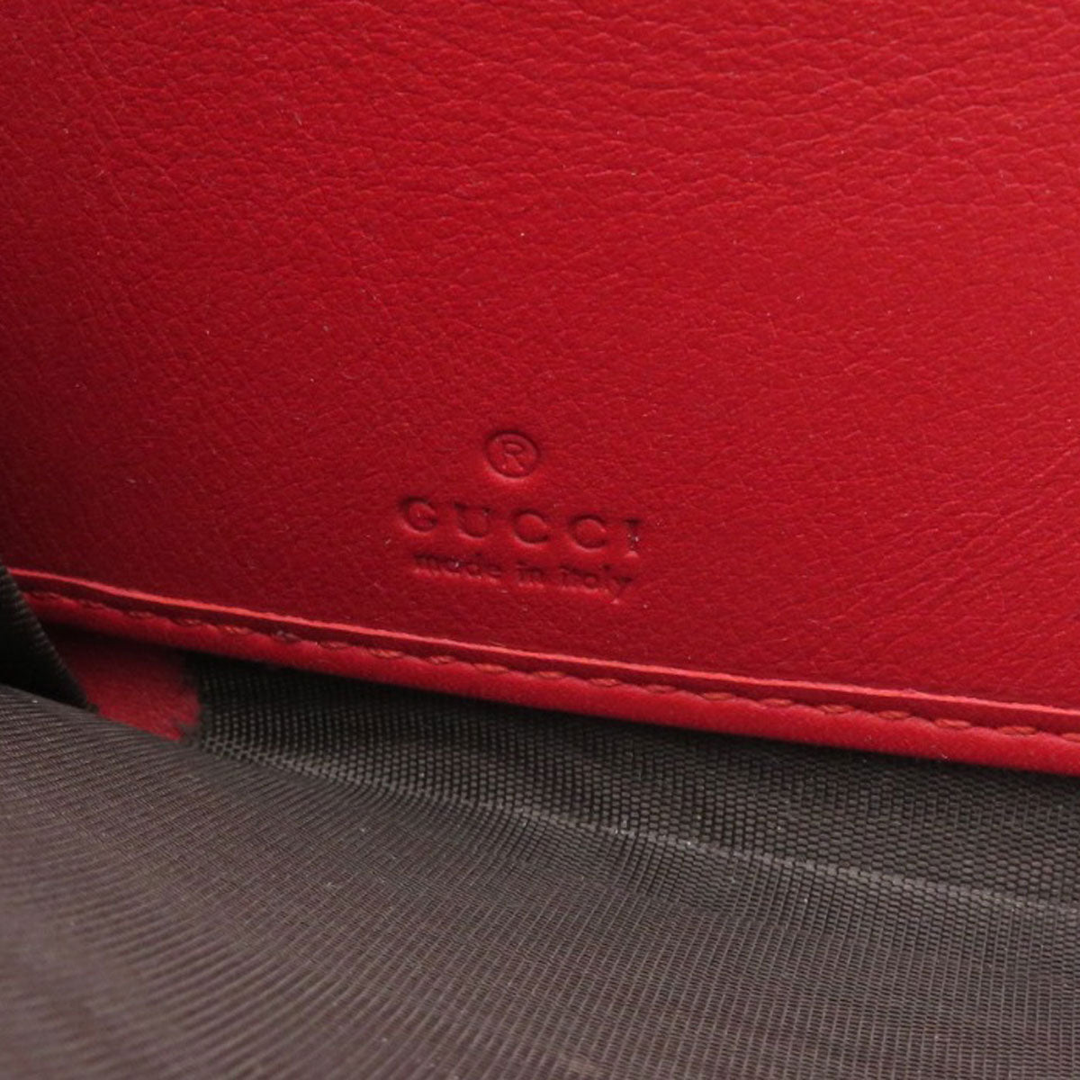 GUCCI Long Wallet Purse 453158 Calfskin Red Bamboo