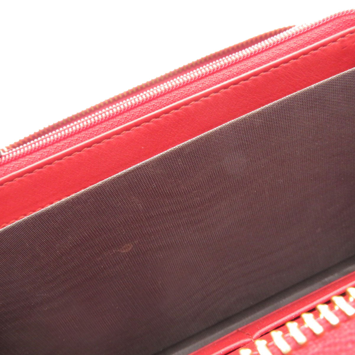 GUCCI Long Wallet Purse 453158 Calfskin Red Bamboo