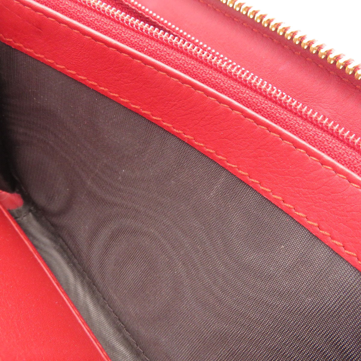 GUCCI Long Wallet Purse 453158 Calfskin Red Bamboo