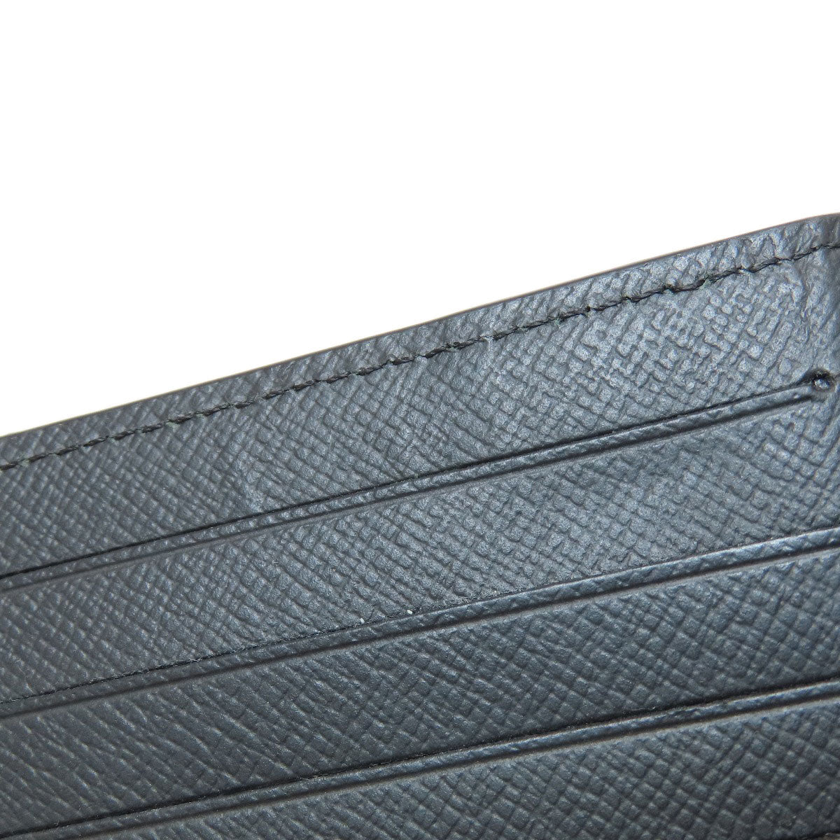 LOUIS VUITTON Bifold Wallet M62045 Taiga Leather black Portefeuille Amerigo NM mens Used
