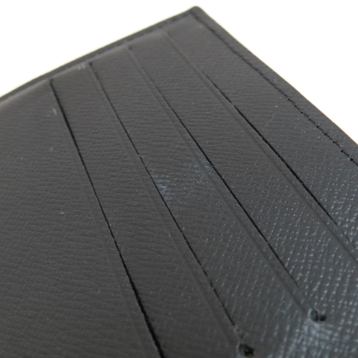 LOUIS VUITTON Bifold Wallet M62045 Taiga Leather black Portefeuille Amerigo NM mens Used