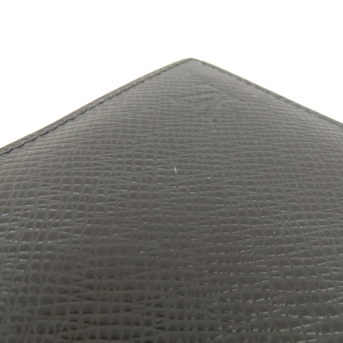 LOUIS VUITTON Bifold Wallet M62045 Taiga Leather black Portefeuille Amerigo NM mens Used