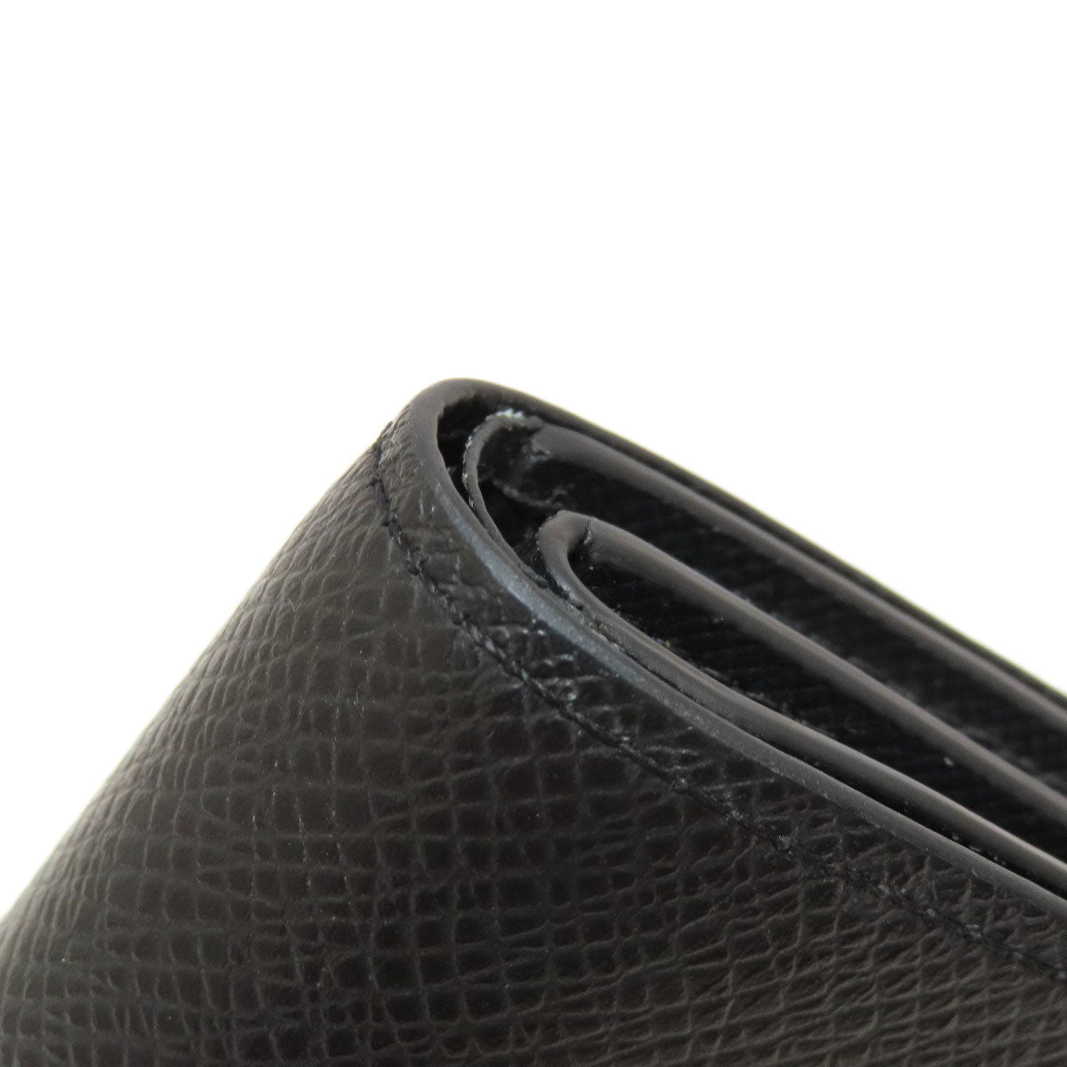 LOUIS VUITTON Bifold Wallet M62045 Taiga Leather black Portefeuille Amerigo NM mens Used