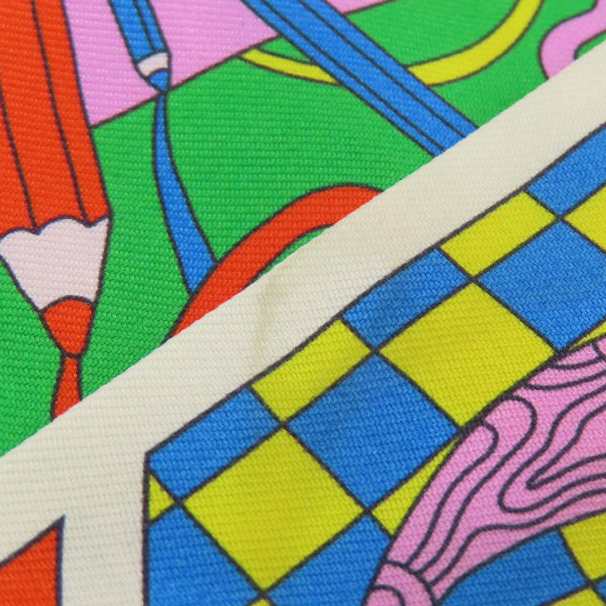 HERMES scarf silk white Twilly Women Used