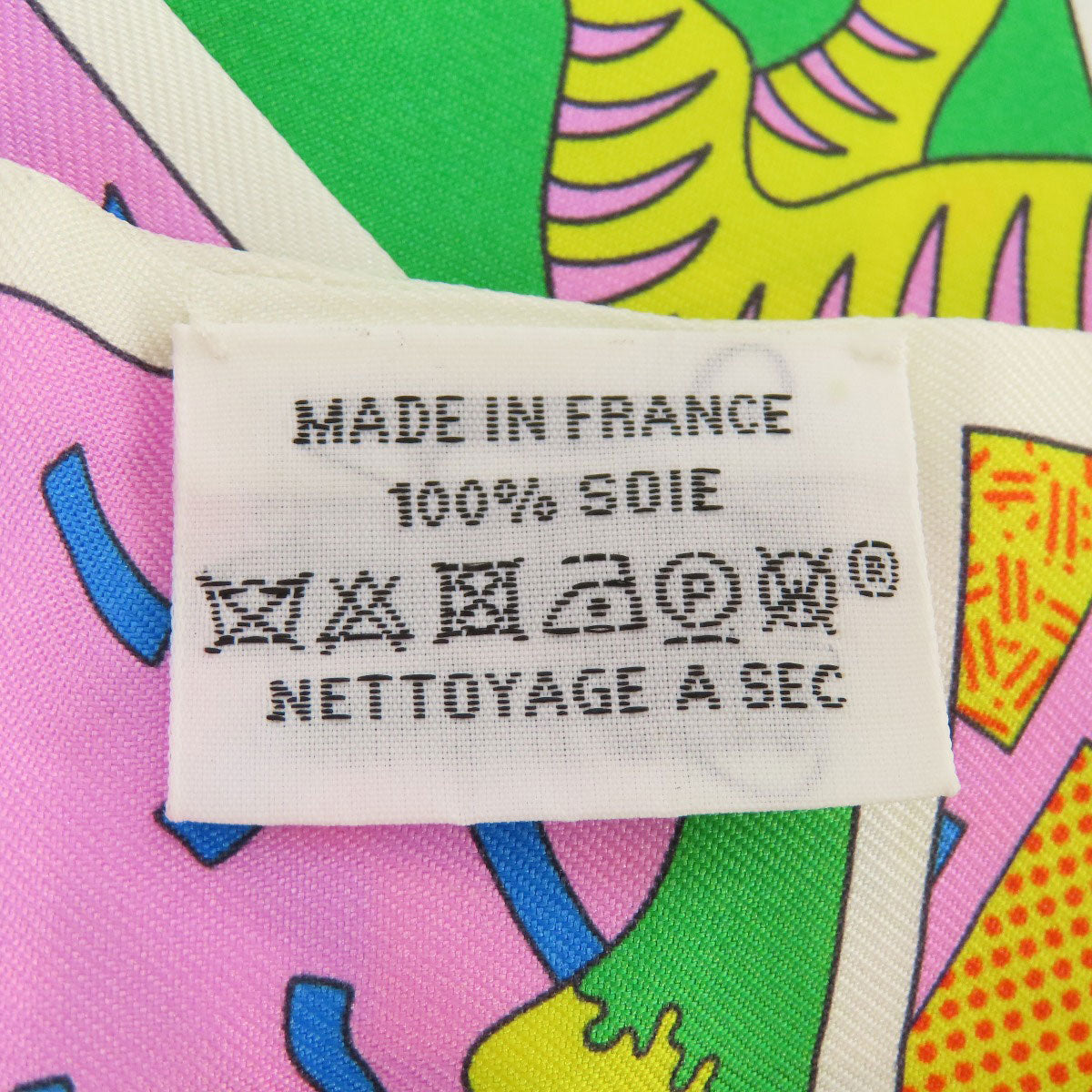 HERMES scarf silk white Twilly Women Used