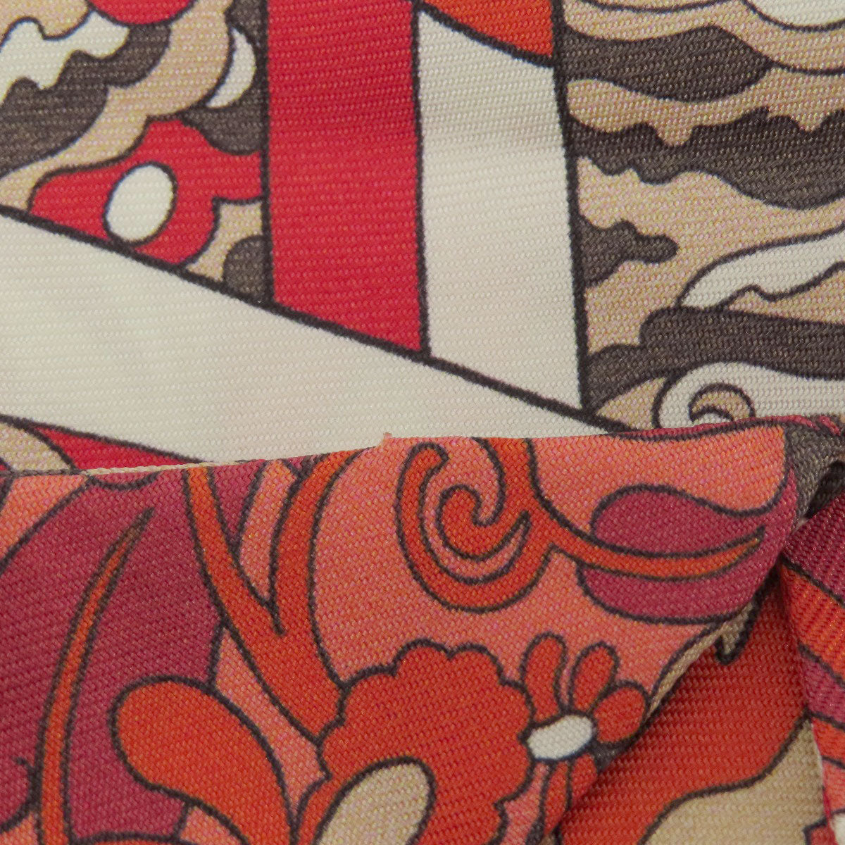 HERMES scarf silk Red Twilly Women Used