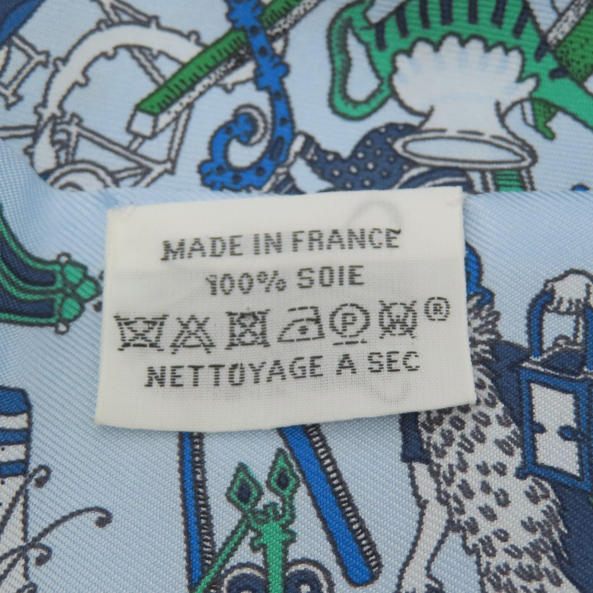 HERMES scarf silk blue Twilly Women Used