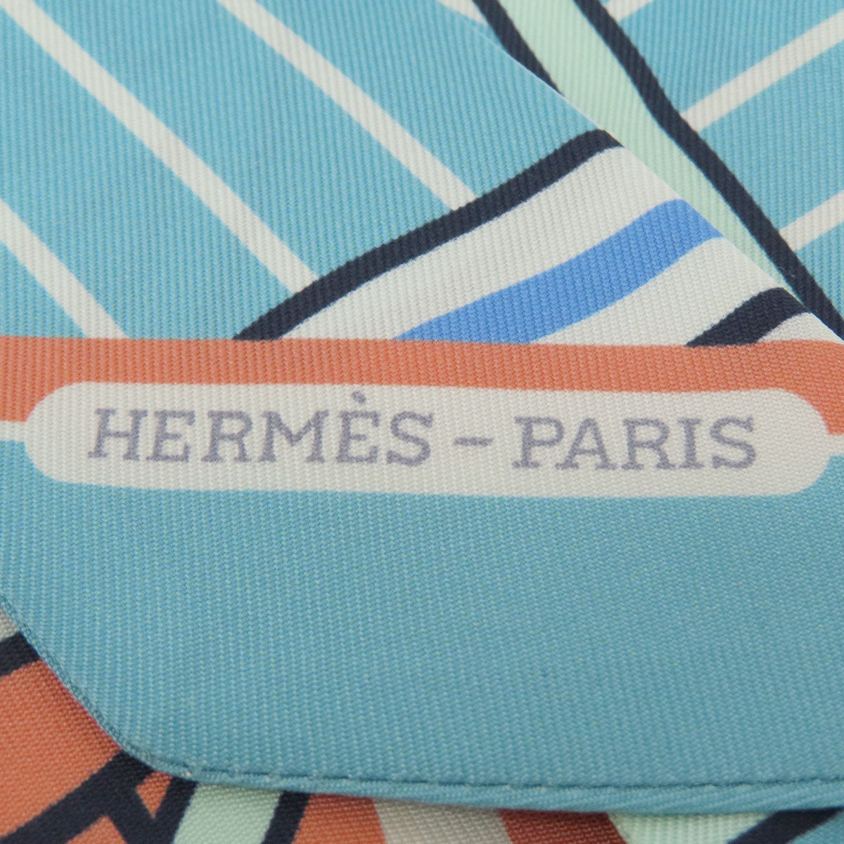 HERMES scarf silk blue Twilly Women Used