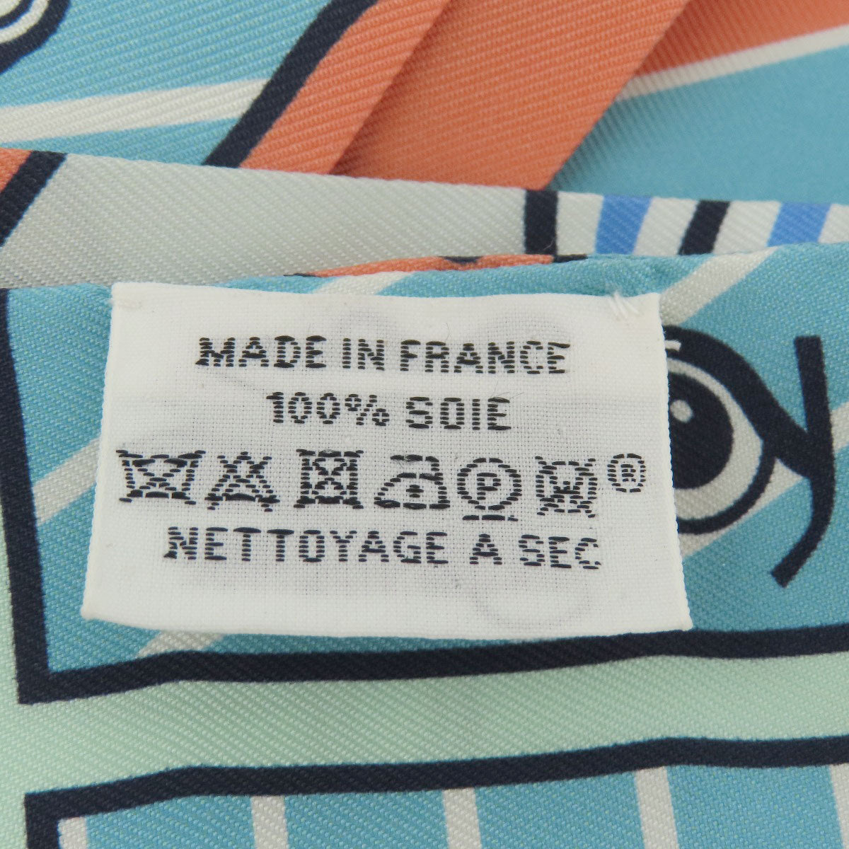 HERMES scarf silk blue Twilly Women Used