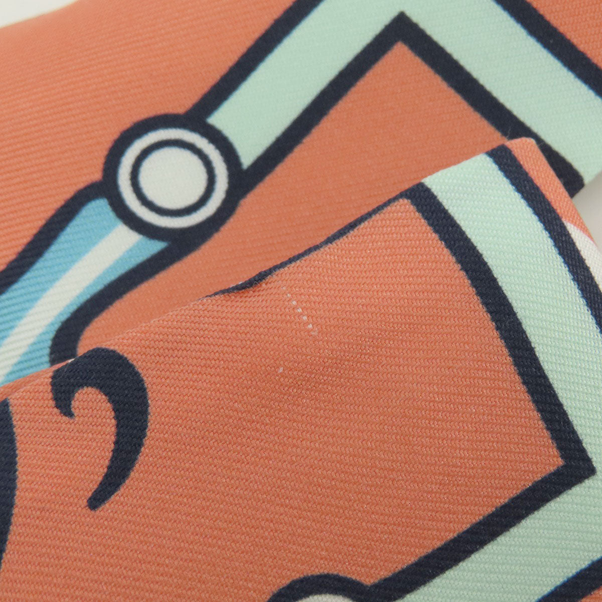 HERMES scarf silk blue Twilly Women Used