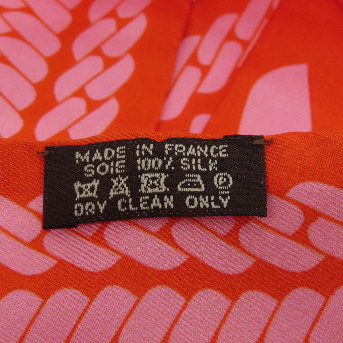 HERMES scarf silk Orange Twilly Women Used