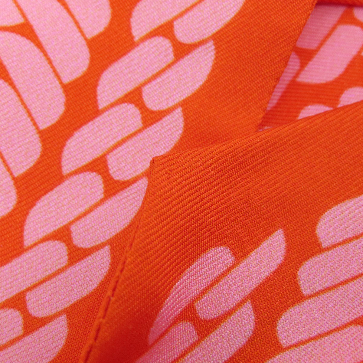 HERMES scarf silk Orange Twilly Women Used