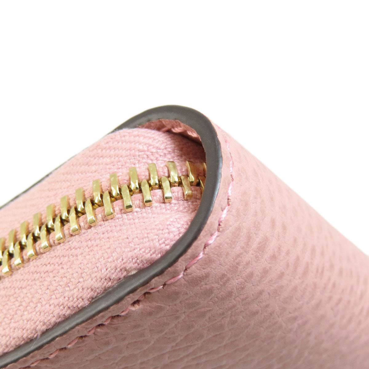 GUCCI Long Wallet Purse 449347 leather pink Interlocking G outlet