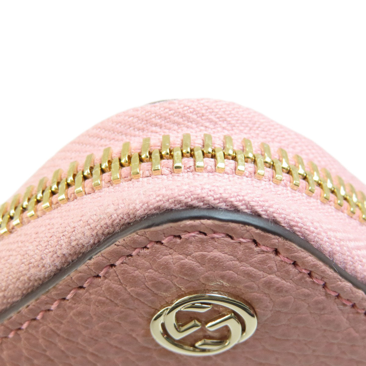 GUCCI Long Wallet Purse 449347 leather pink Interlocking G outlet