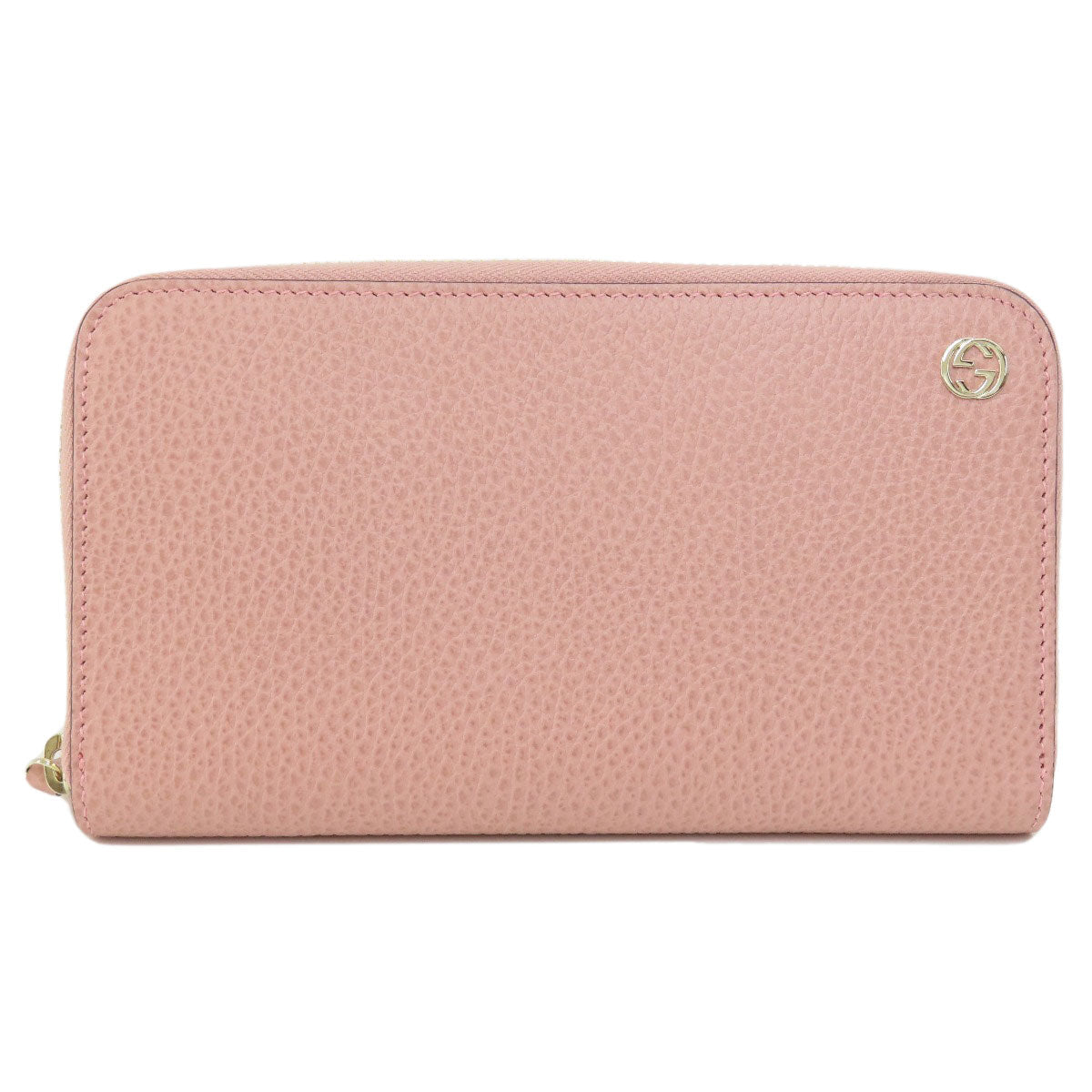 GUCCI Long Wallet Purse 449347 leather pink Interlocking G outlet