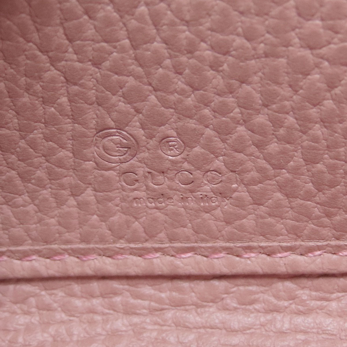 GUCCI Long Wallet Purse 449347 leather pink Interlocking G outlet