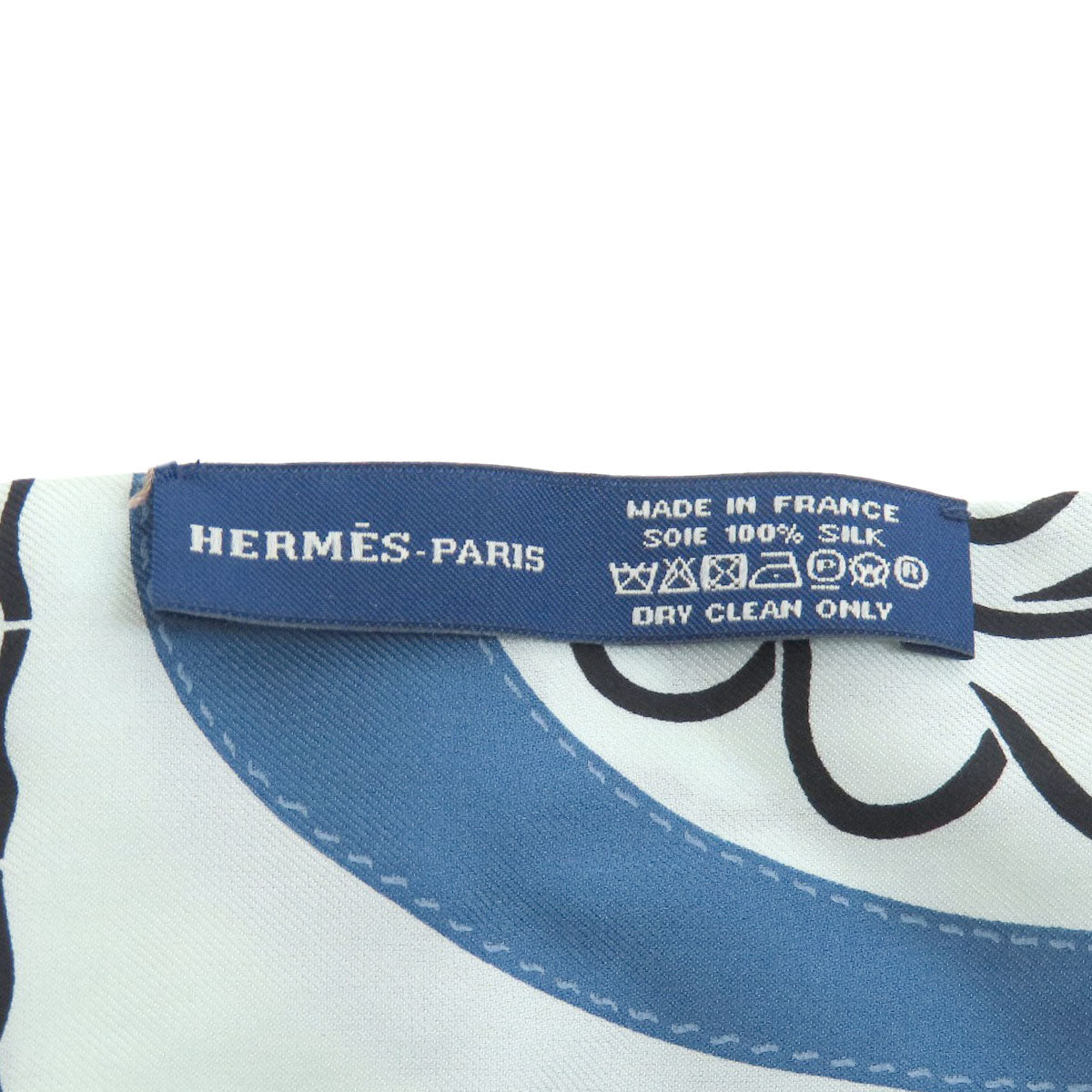 HERMES scarf silk blue Twilly Women Used