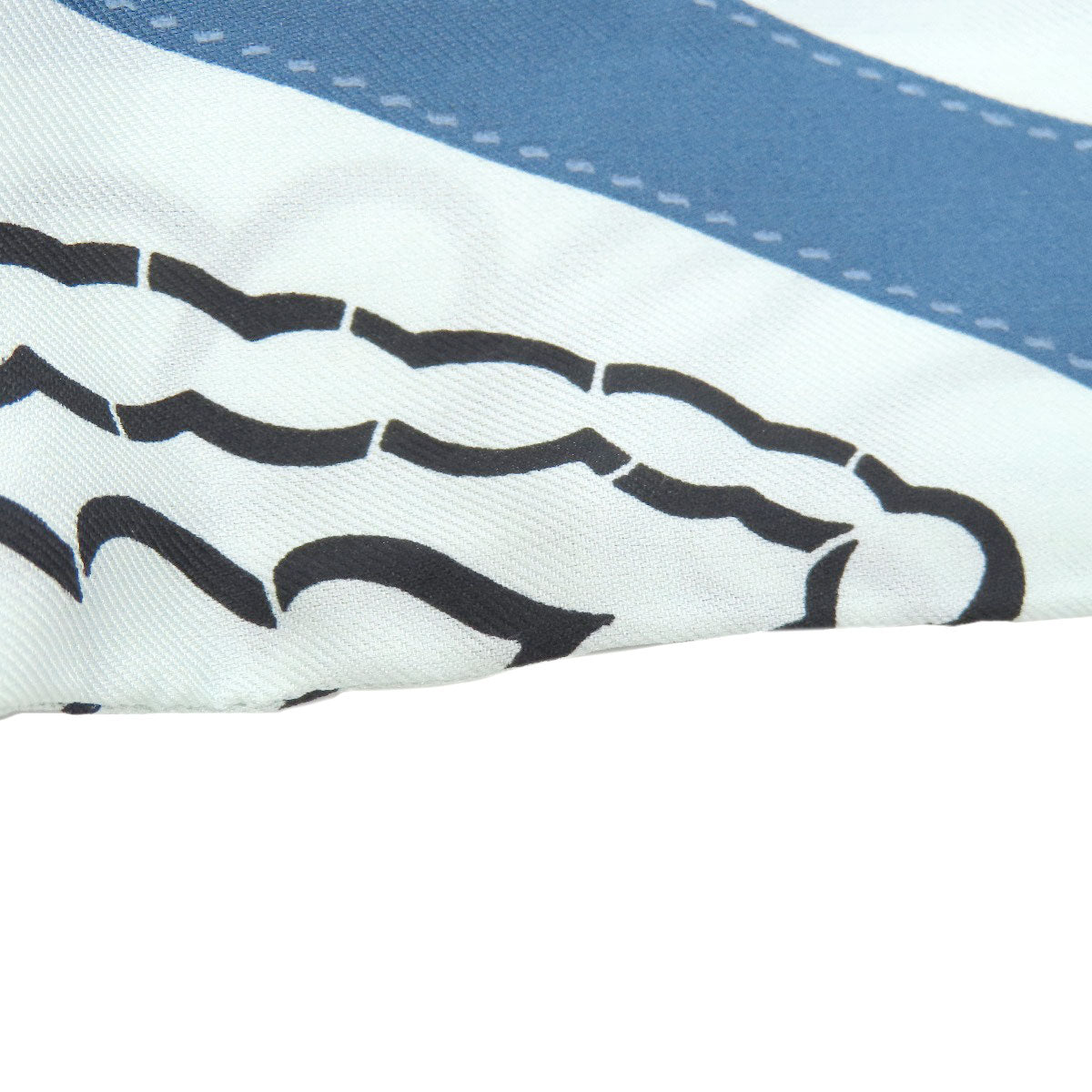 HERMES scarf silk blue Twilly Women Used