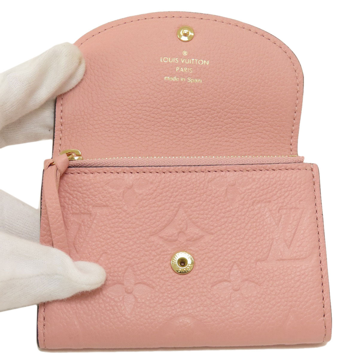 LOUIS VUITTON Coin case M81520 Ann Platt pink Portomone Rosali Rose Poodle Women Used