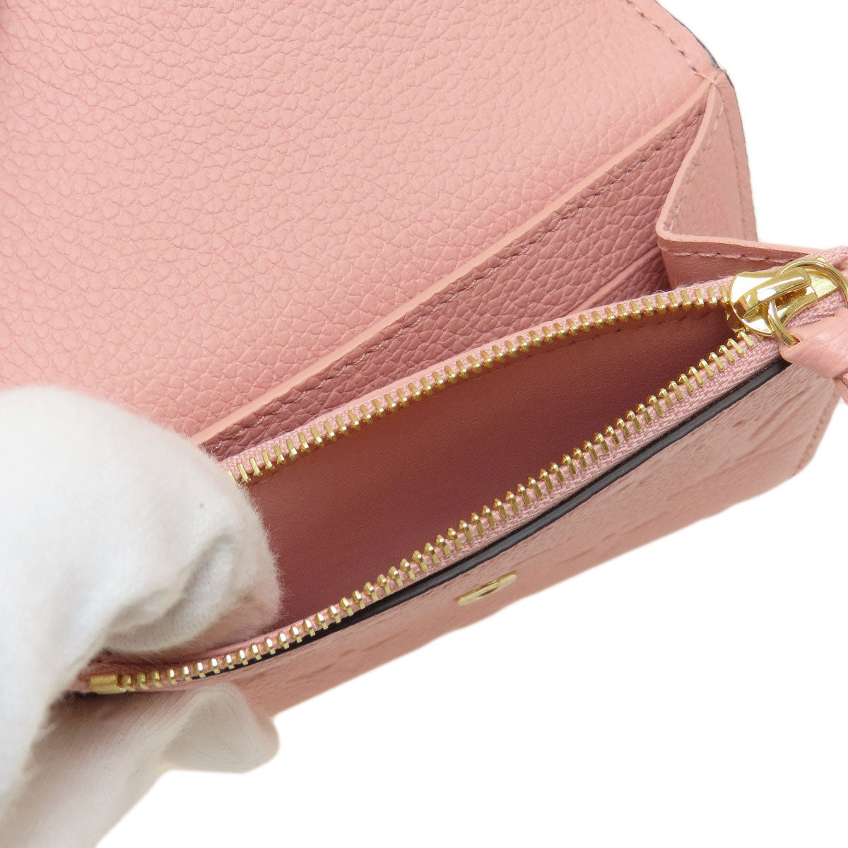 LOUIS VUITTON Coin case M81520 Ann Platt pink Portomone Rosali Rose Poodle Women Used