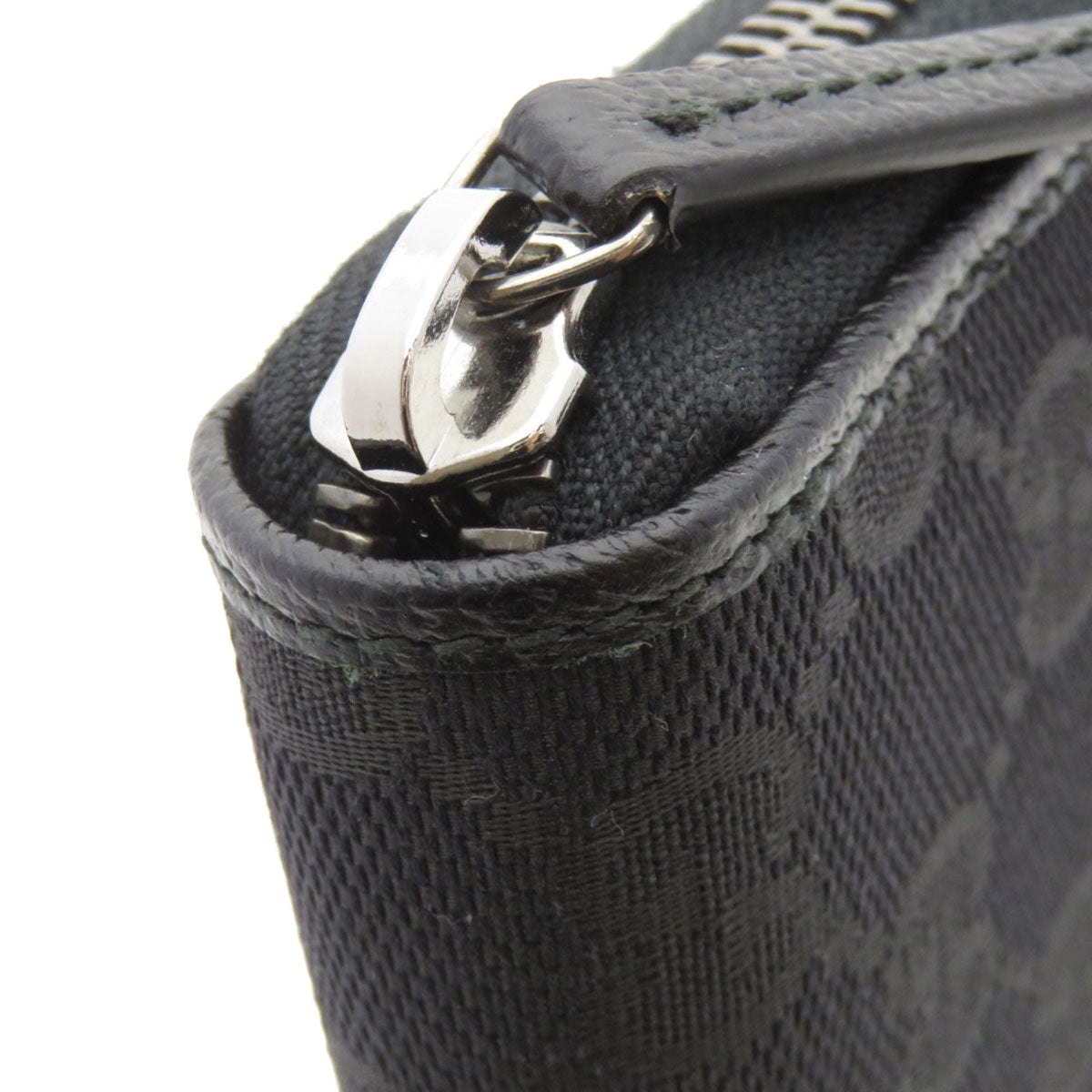 GUCCI Long Wallet Purse 307980 canvas black GG