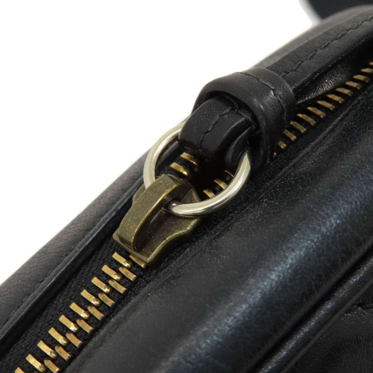 GUCCI Shoulder Bag 448065 Calfskin black GG Marmont mini bag Women Used