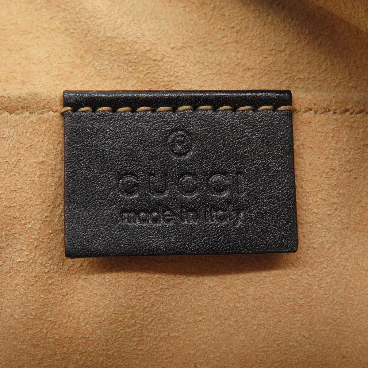GUCCI Shoulder Bag 448065 Calfskin black GG Marmont mini bag Women Used