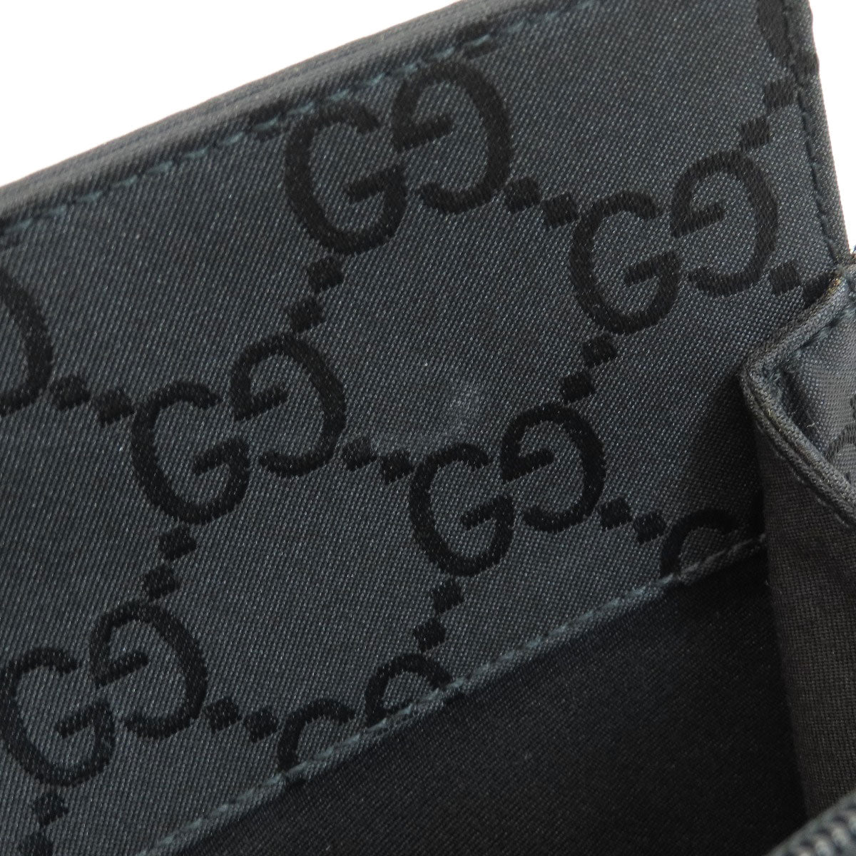 GUCCI Handbag 190630 Nylon canvas black Briefcase GG Outlet Women Used
