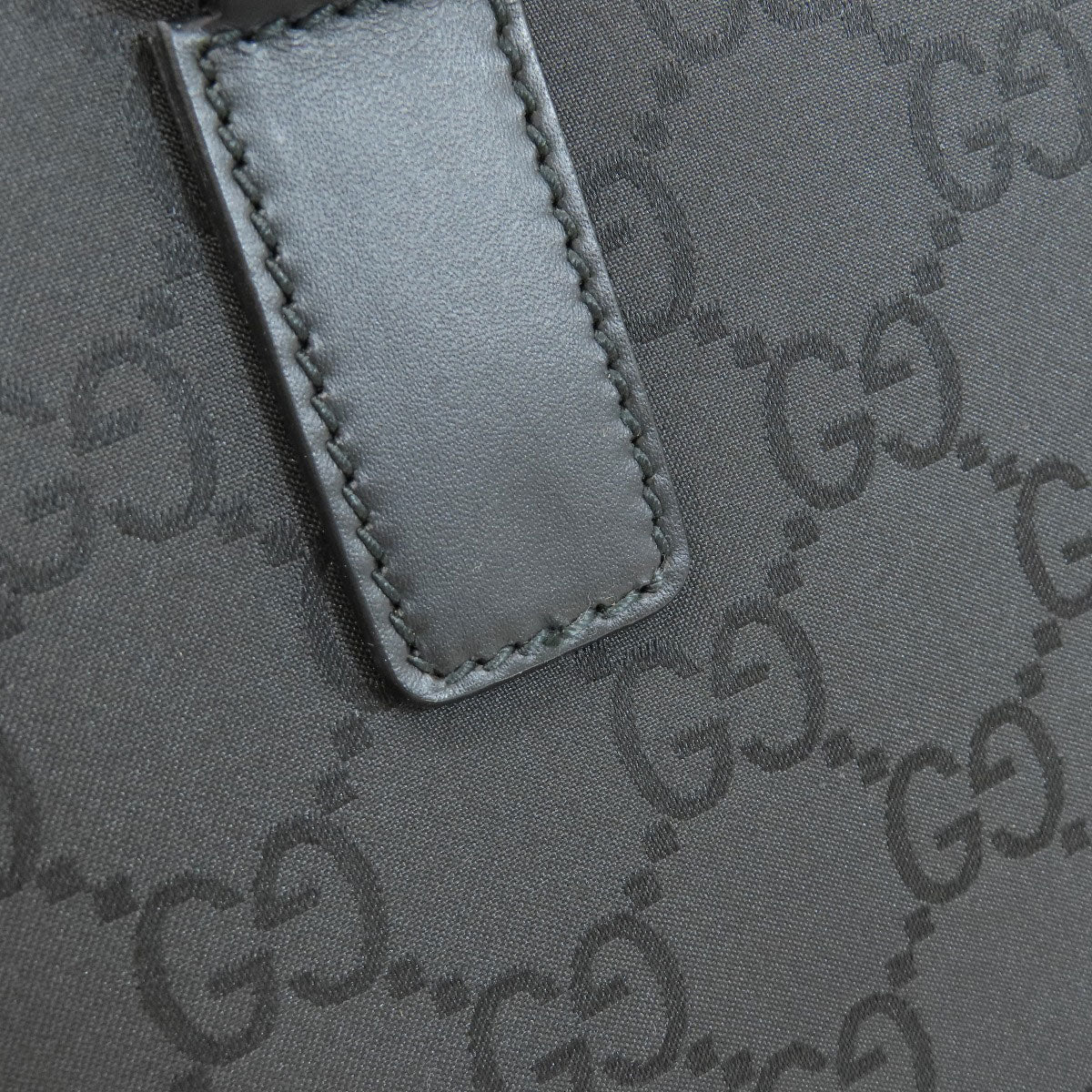 GUCCI Handbag 190630 Nylon canvas black Briefcase GG Outlet Women Used