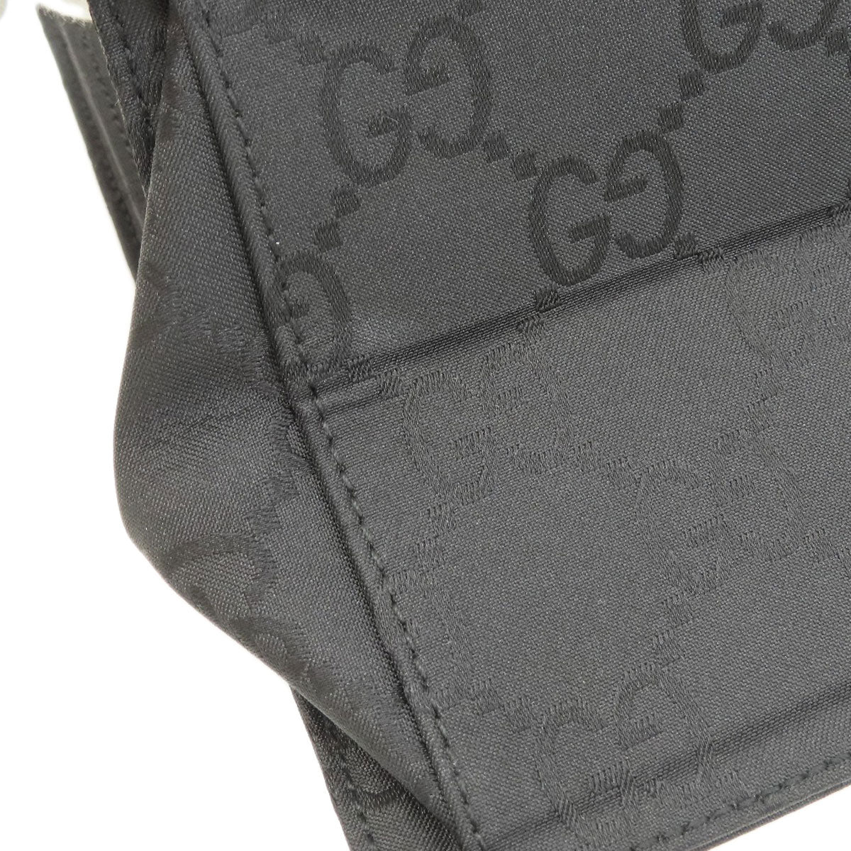 GUCCI Handbag 190630 Nylon canvas black Briefcase GG Outlet Women Used