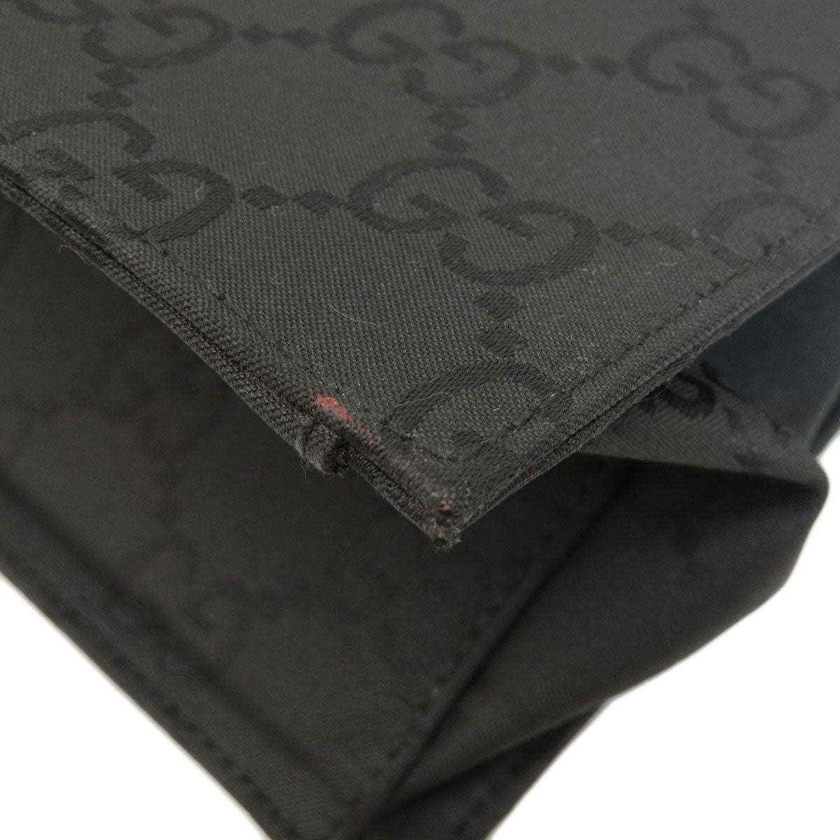 GUCCI Handbag 190630 Nylon canvas black Briefcase GG Outlet Women Used