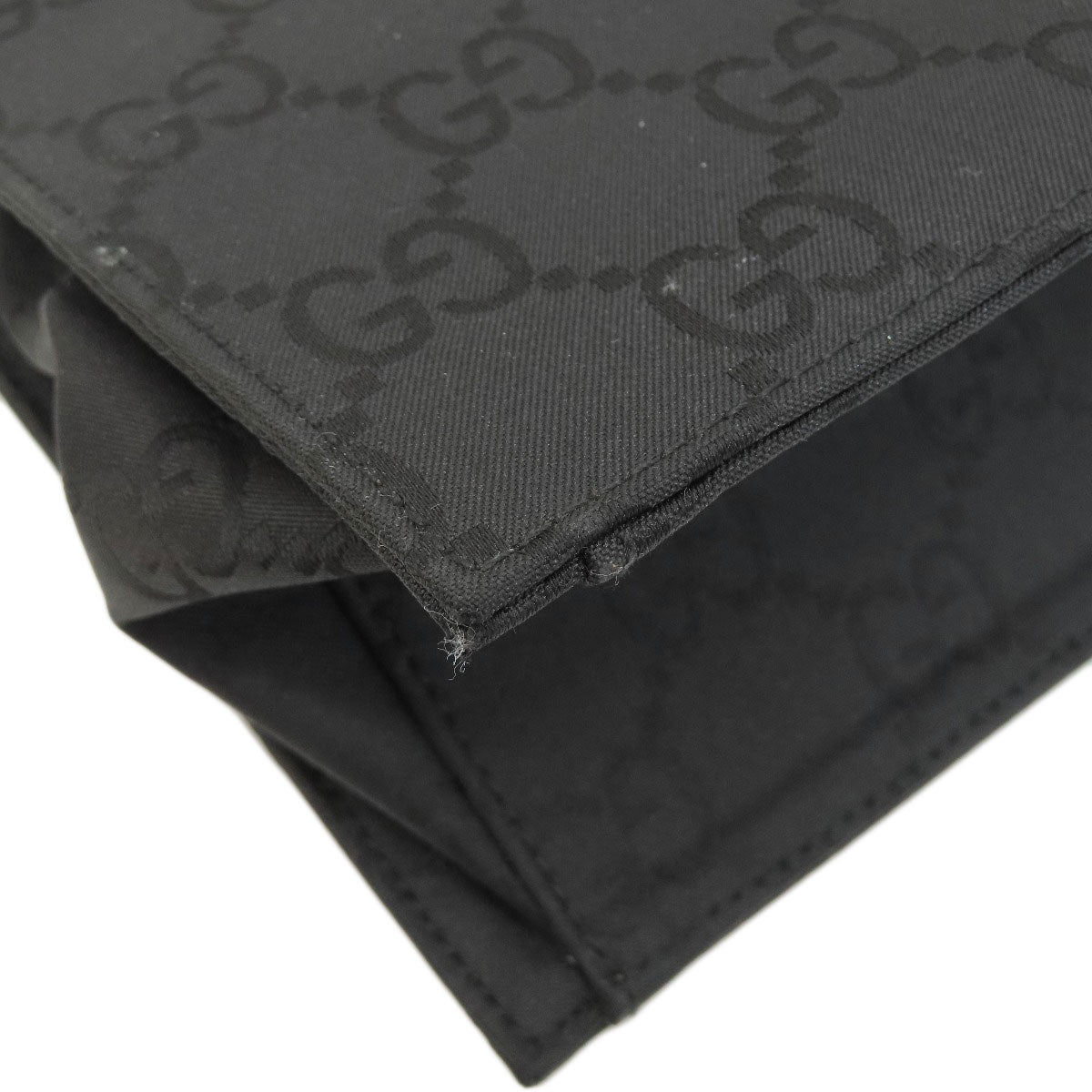 GUCCI Handbag 190630 Nylon canvas black Briefcase GG Outlet Women Used