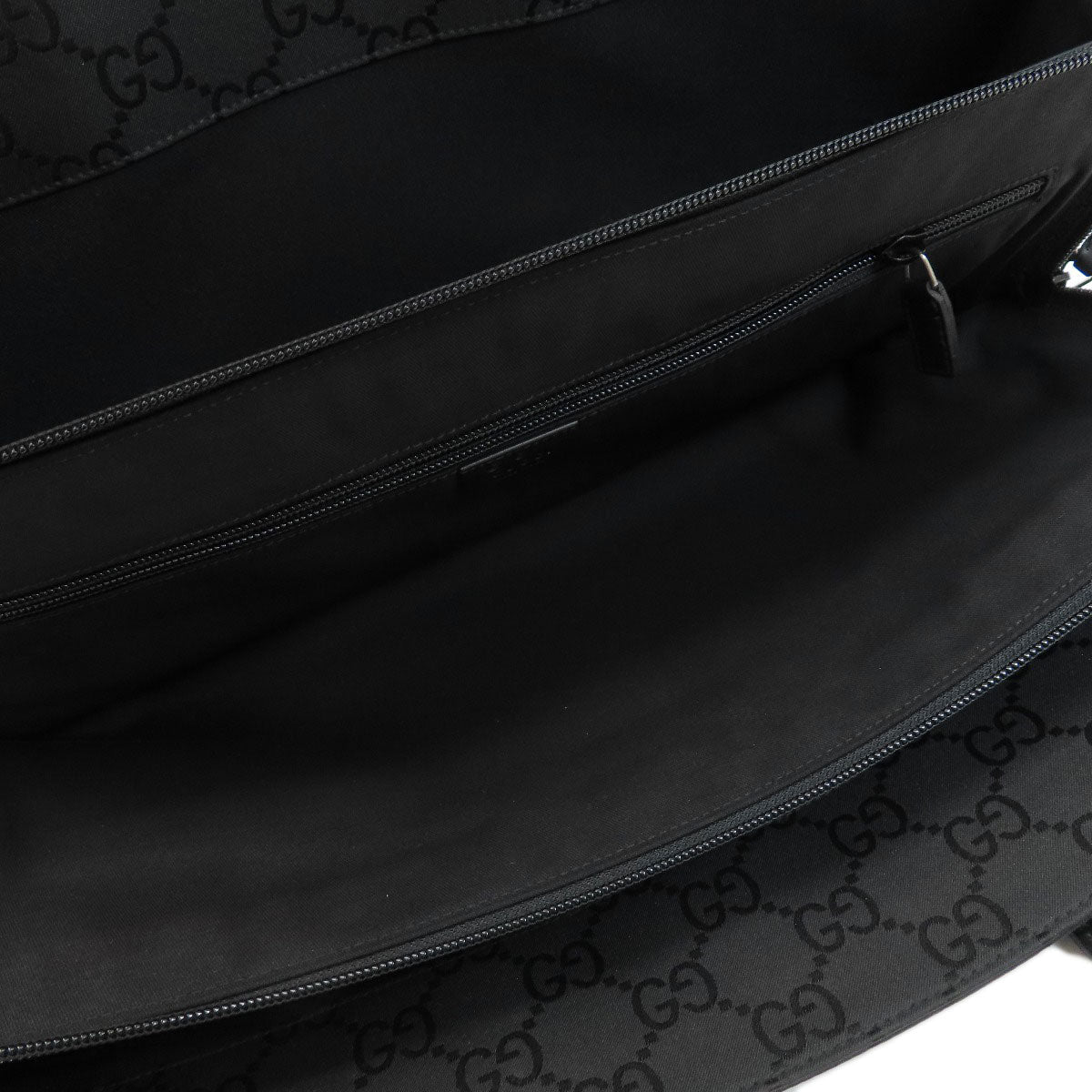 GUCCI Handbag 190630 Nylon canvas black Briefcase GG Outlet Women Used