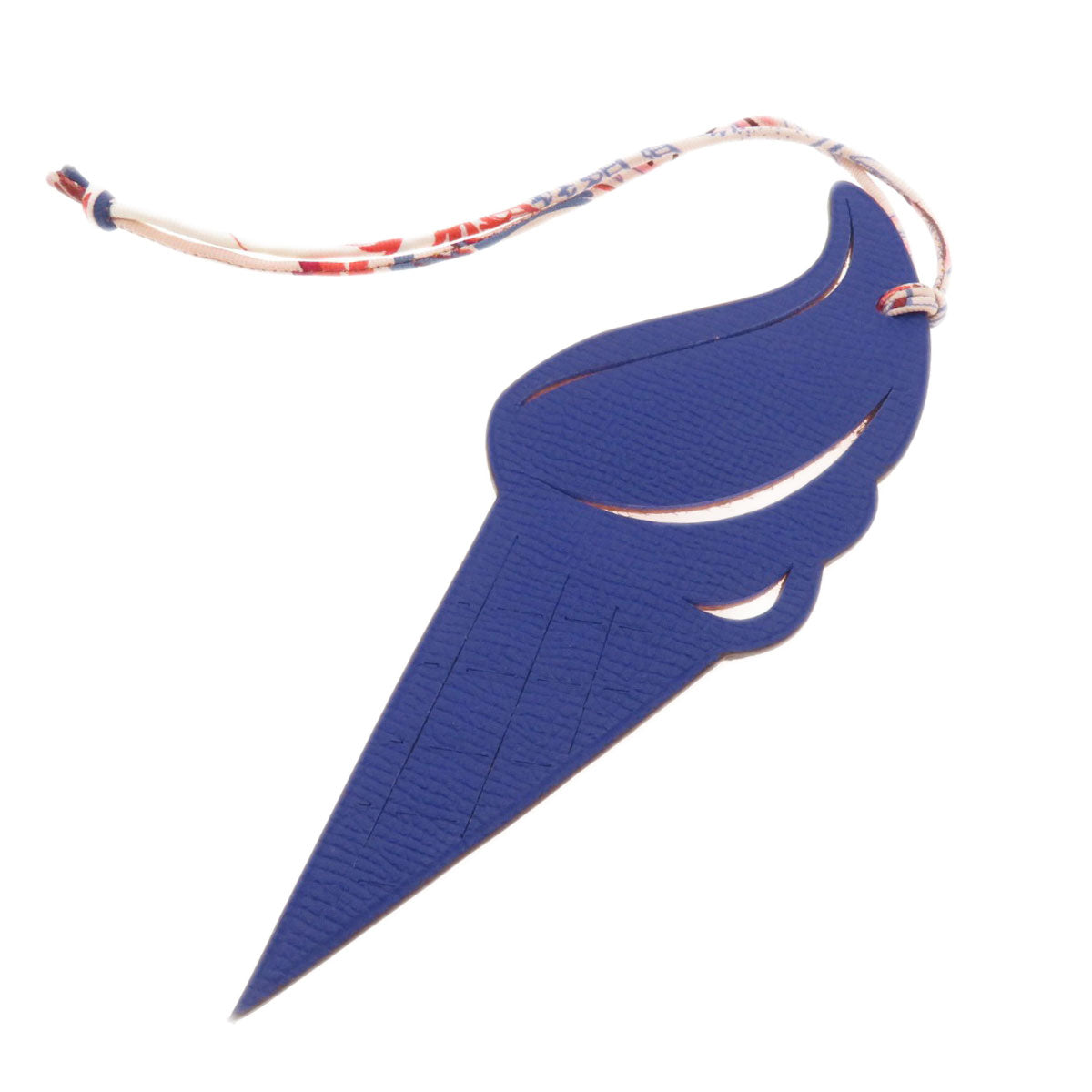 HERMES key ring leather blue Petite Charm Women Used