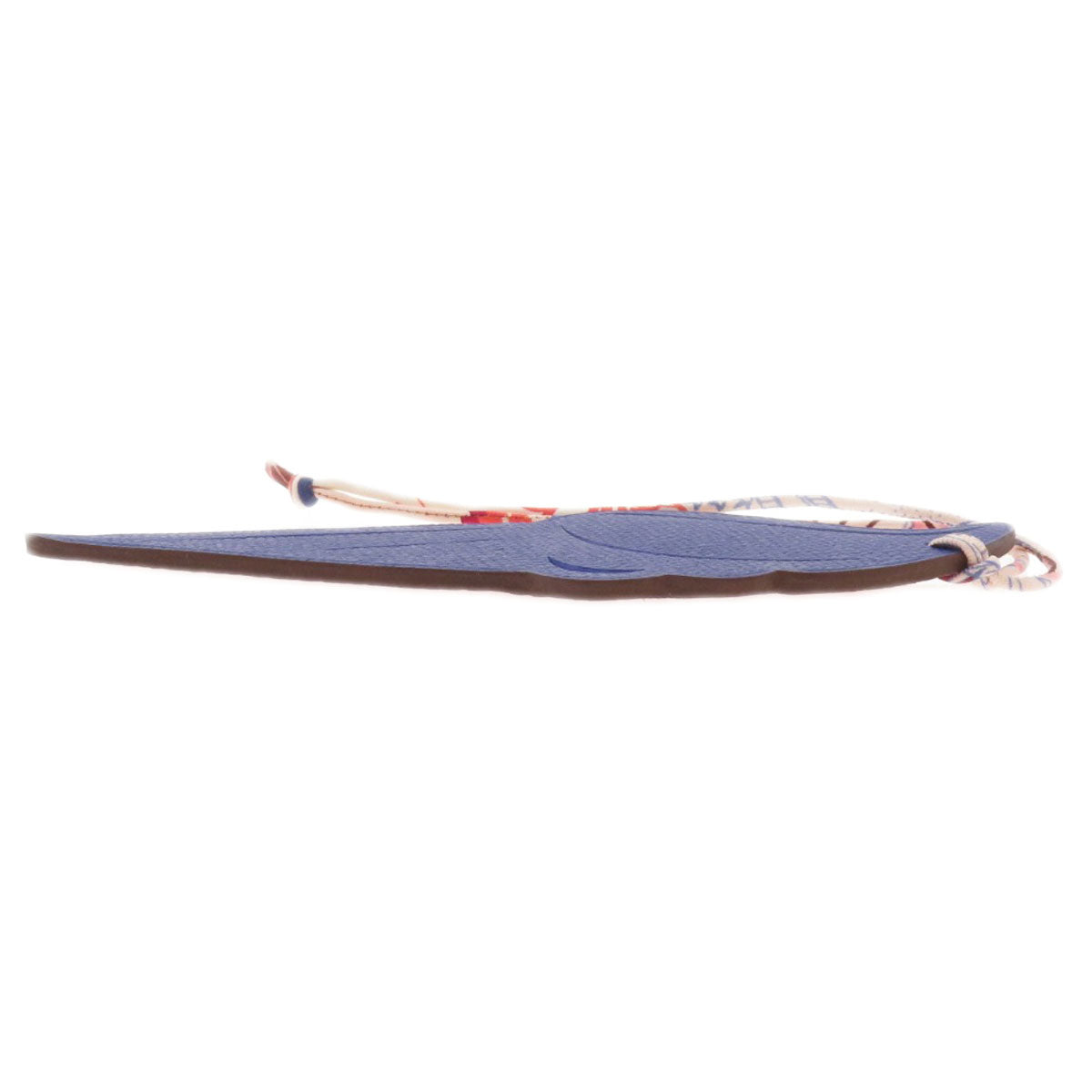 HERMES key ring leather blue Petite Charm Women Used
