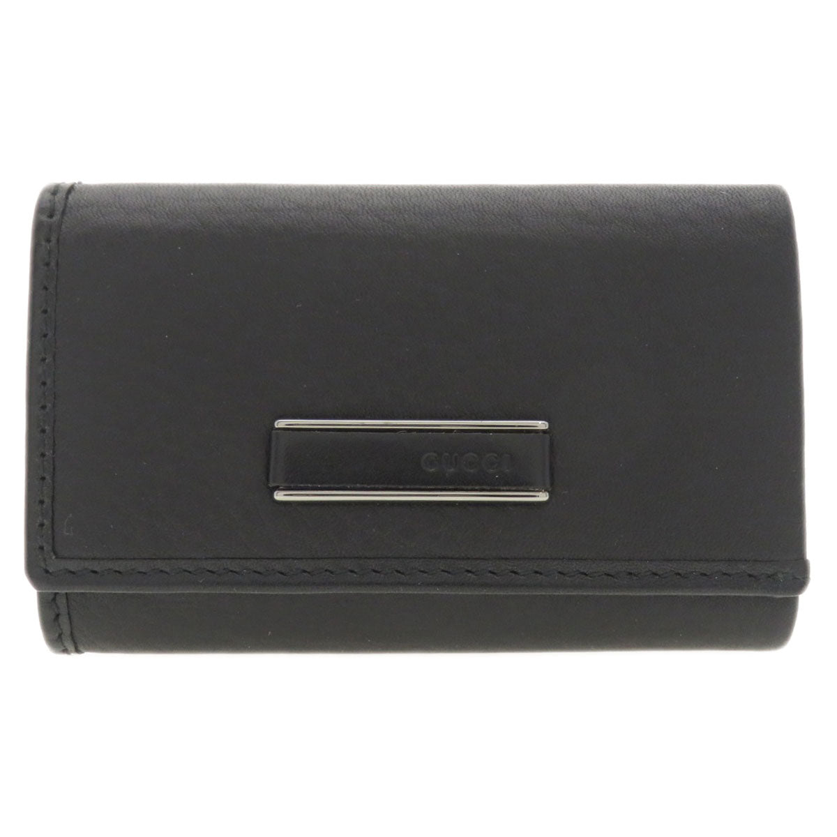 GUCCI Key case Key holder  92749 Calfskin black Logo motif