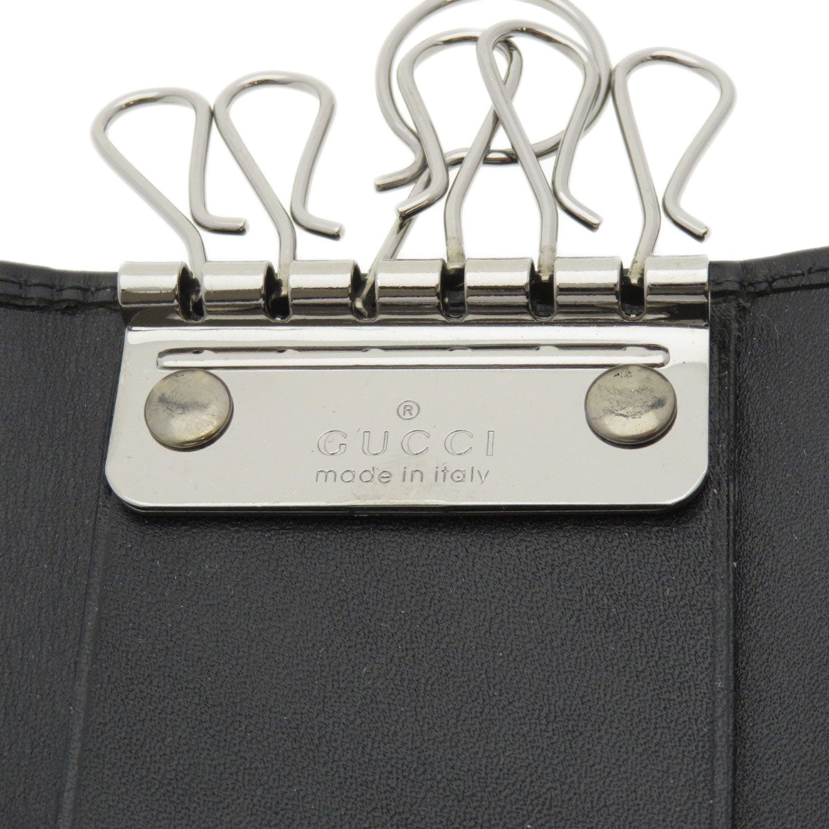 GUCCI Key case Key holder  92749 Calfskin black Logo motif
