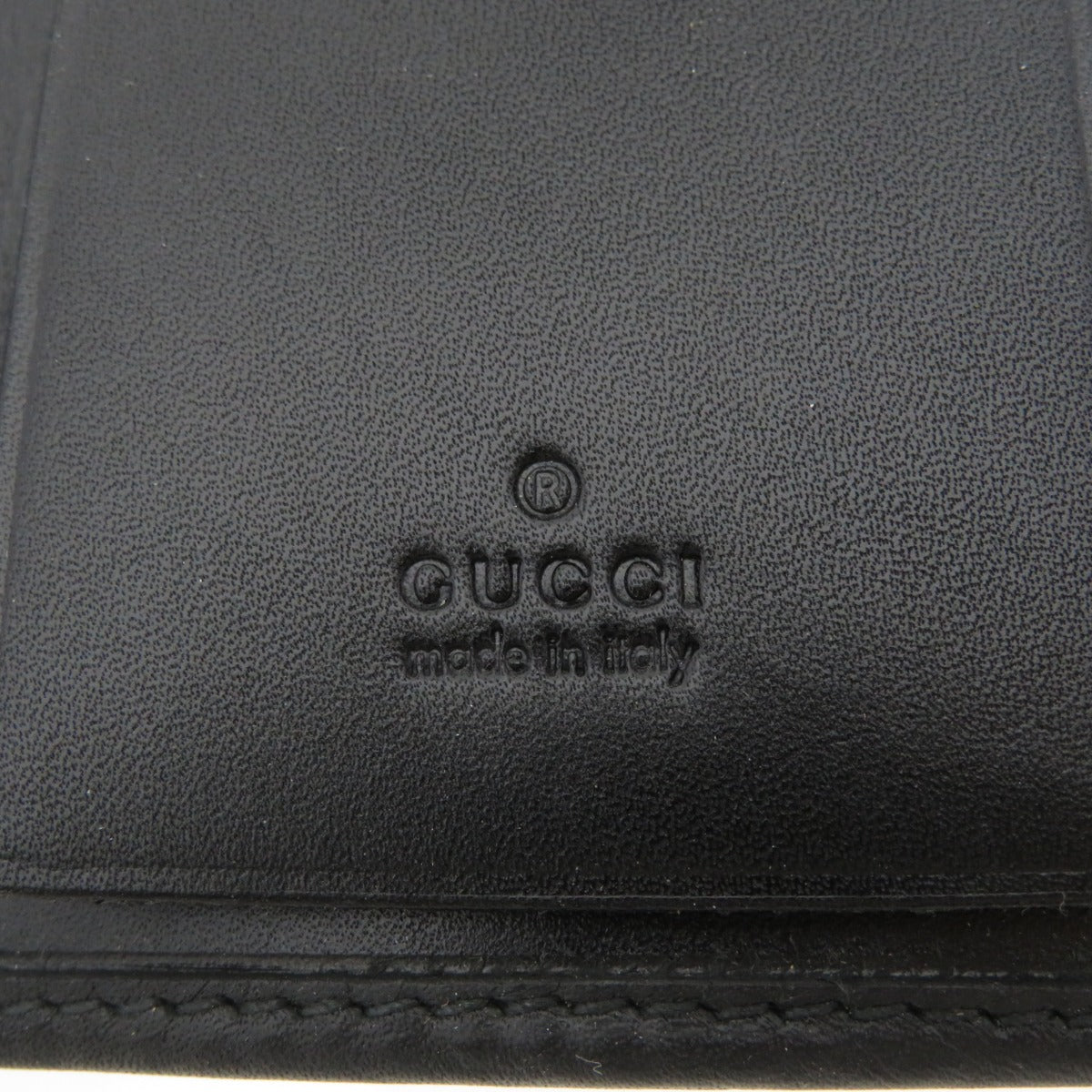 GUCCI Key case Key holder  92749 Calfskin black Logo motif