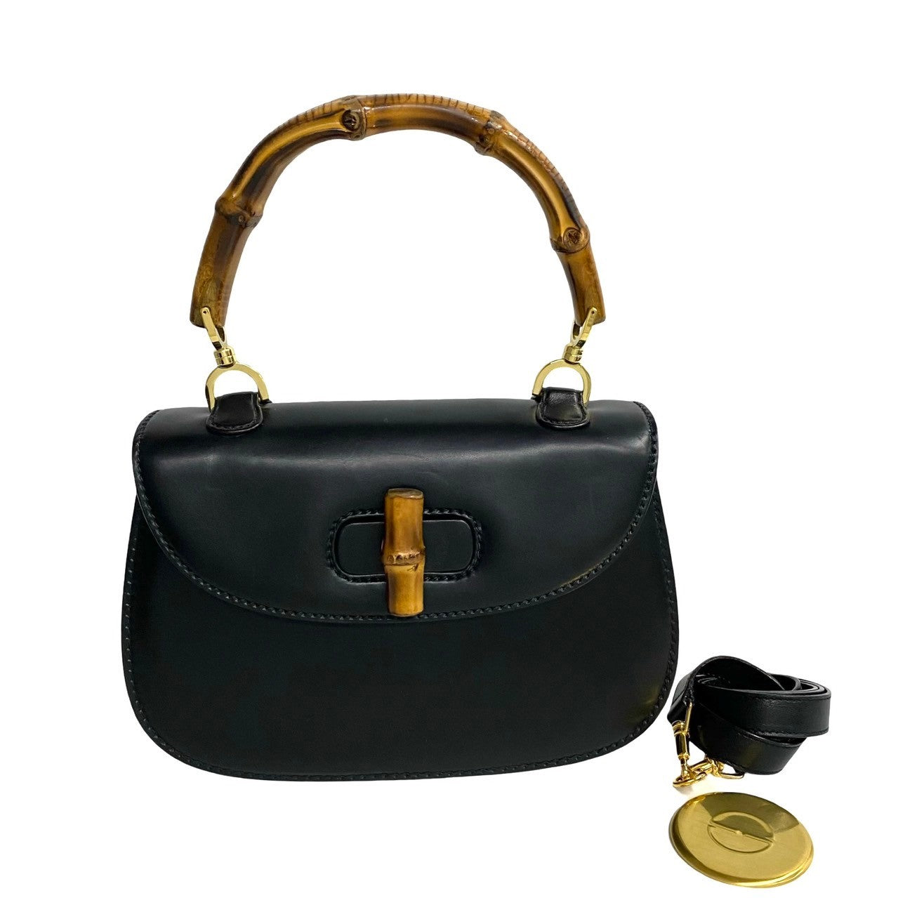 GUCCI Shoulder Bag Bamboo black Bamboo