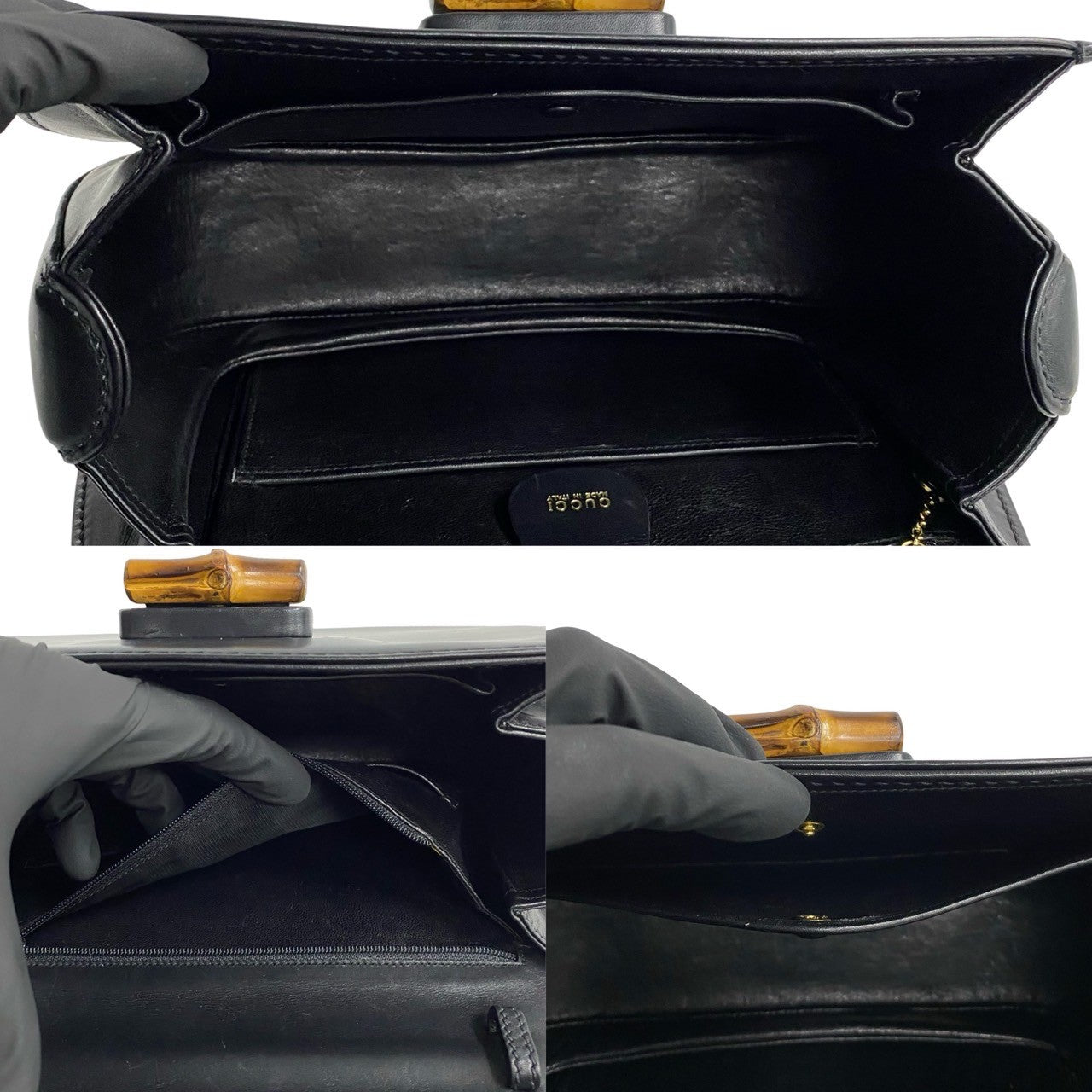 GUCCI Shoulder Bag Bamboo black Bamboo