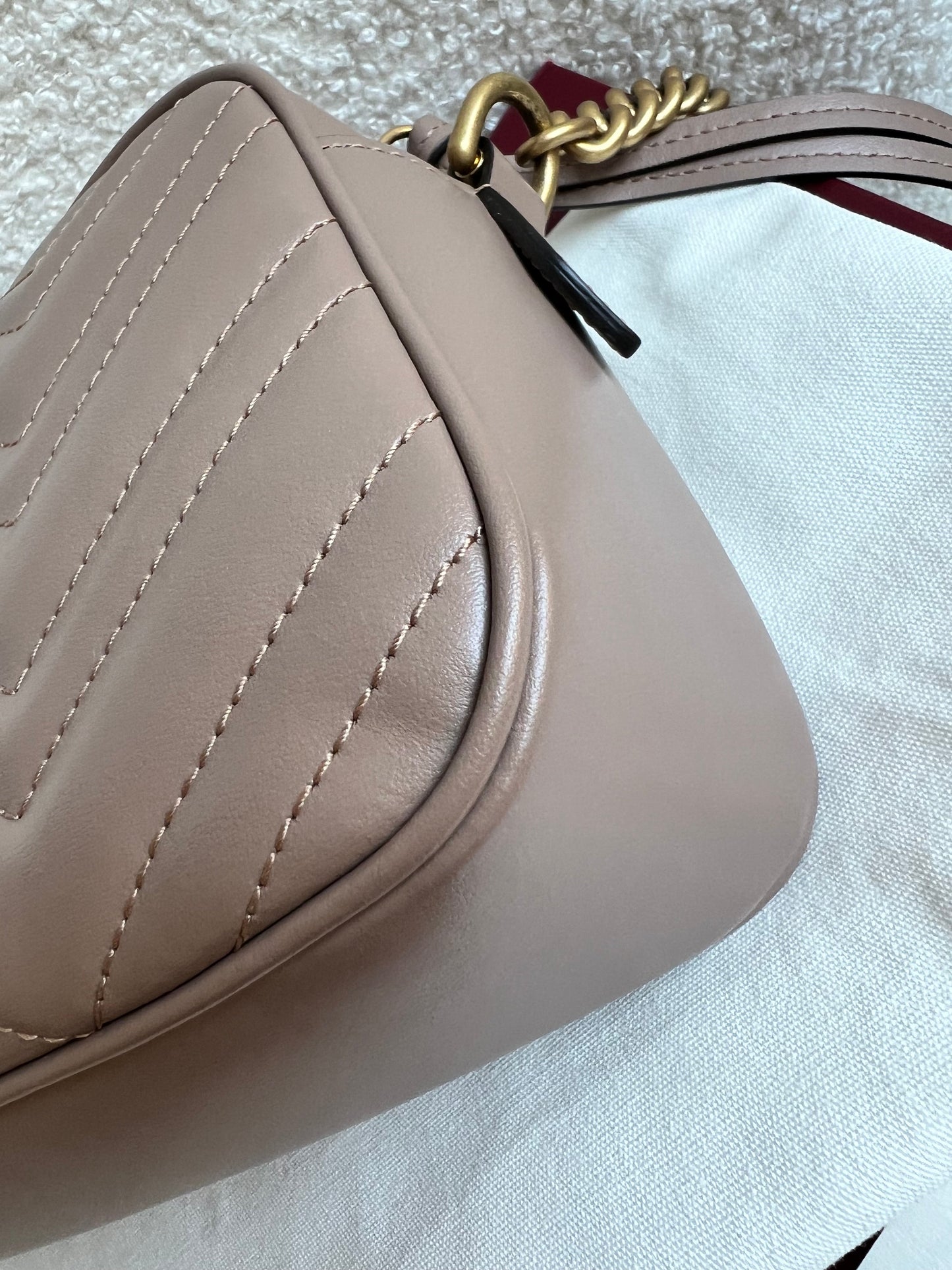 Gucci GG Marmont Dusty Pink Small Shoulder Bag (RRP £1340)