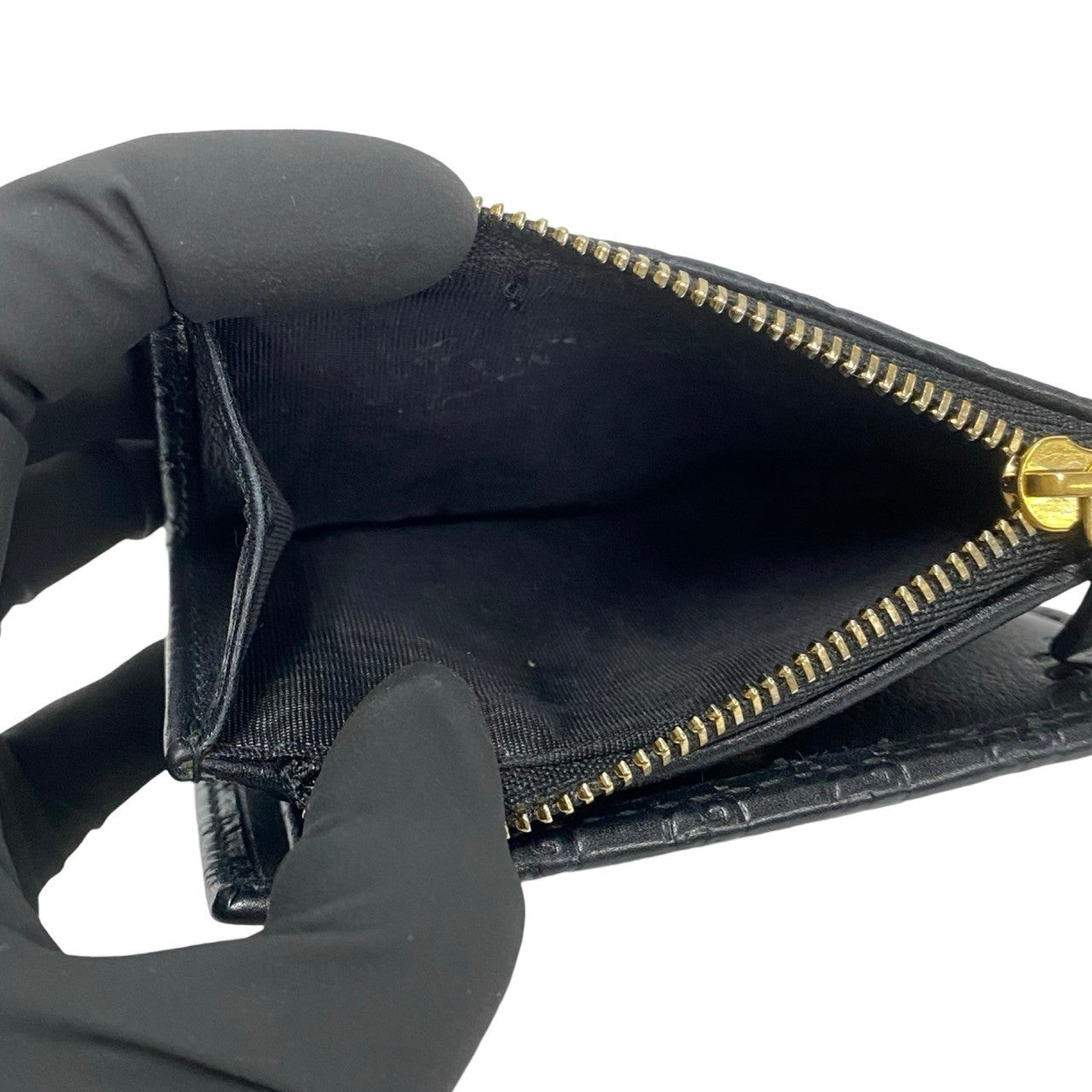 GUCCI Bifold Wallet leather black Guccisima